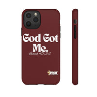 God Got Me KVOM Tough Case, White Print