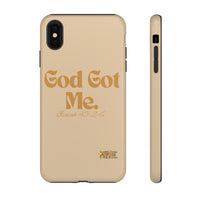 God Got Me KVOM Tough Case, Gold Print