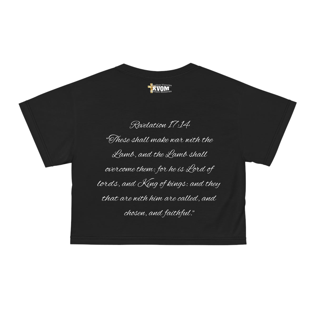 Christ The King Crop Top Shirt Black & Gold