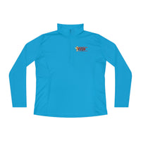 KVOM Maroon Logo Ladies Zip-Collar Pullover