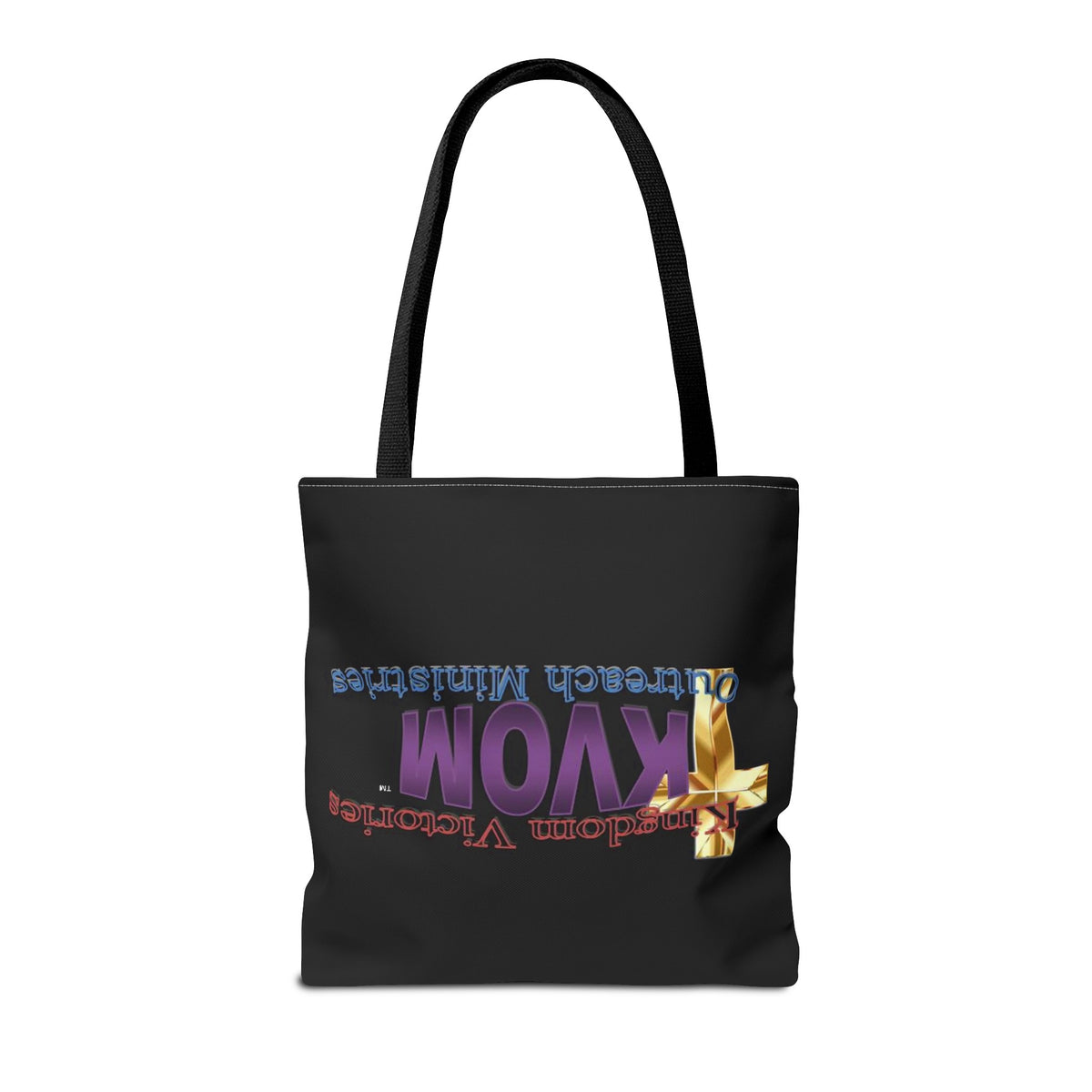 KVOM Logo Tote Bag, Black, Moses Temple Colored Logo