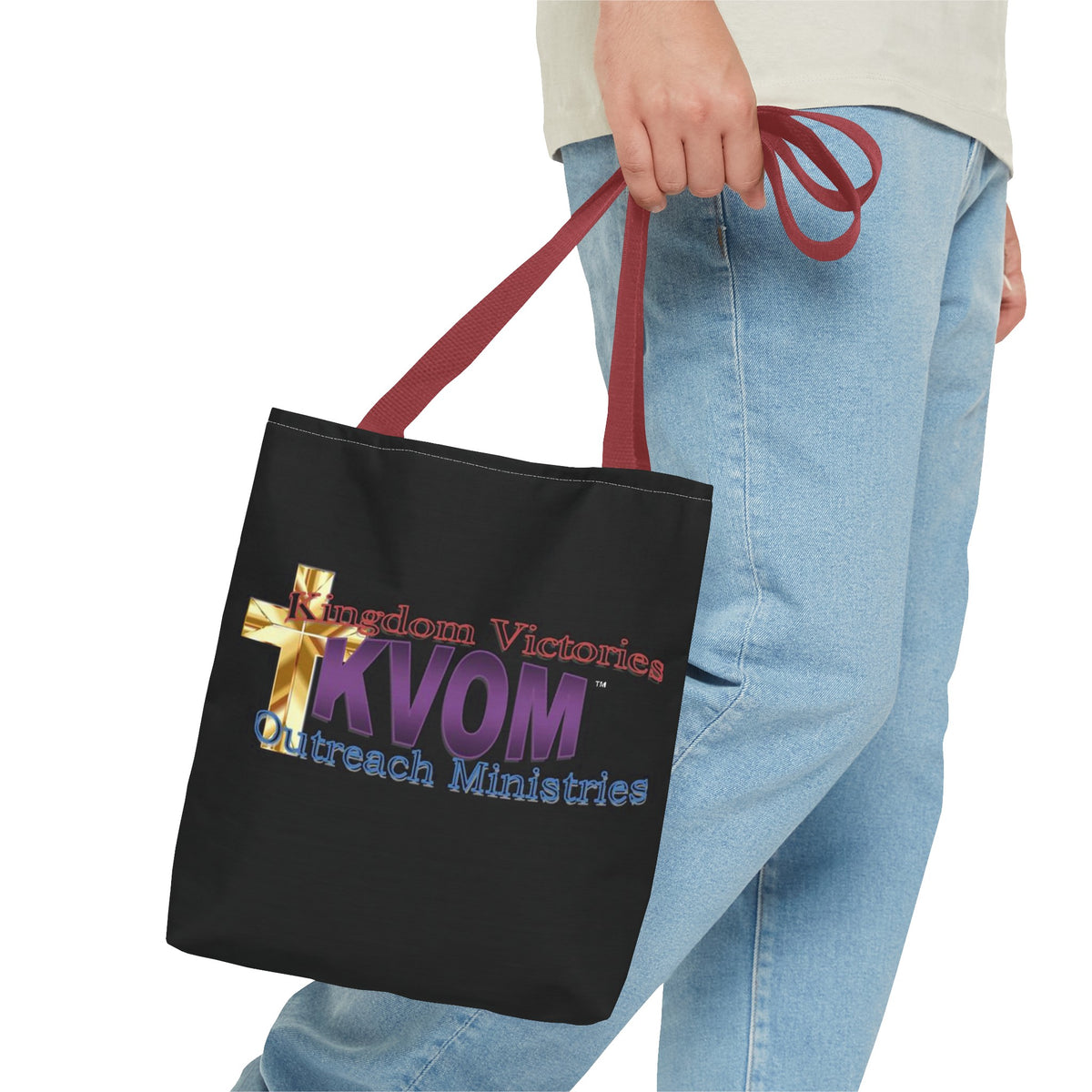 KVOM Logo Tote Bag, Black, Moses Temple Colored Logo