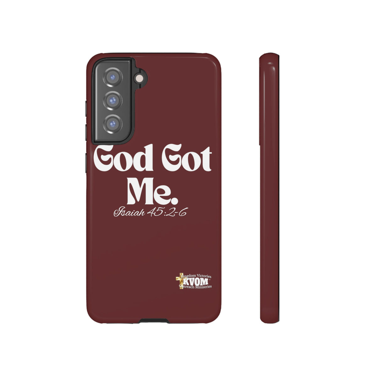 God Got Me KVOM Tough Case, White Print