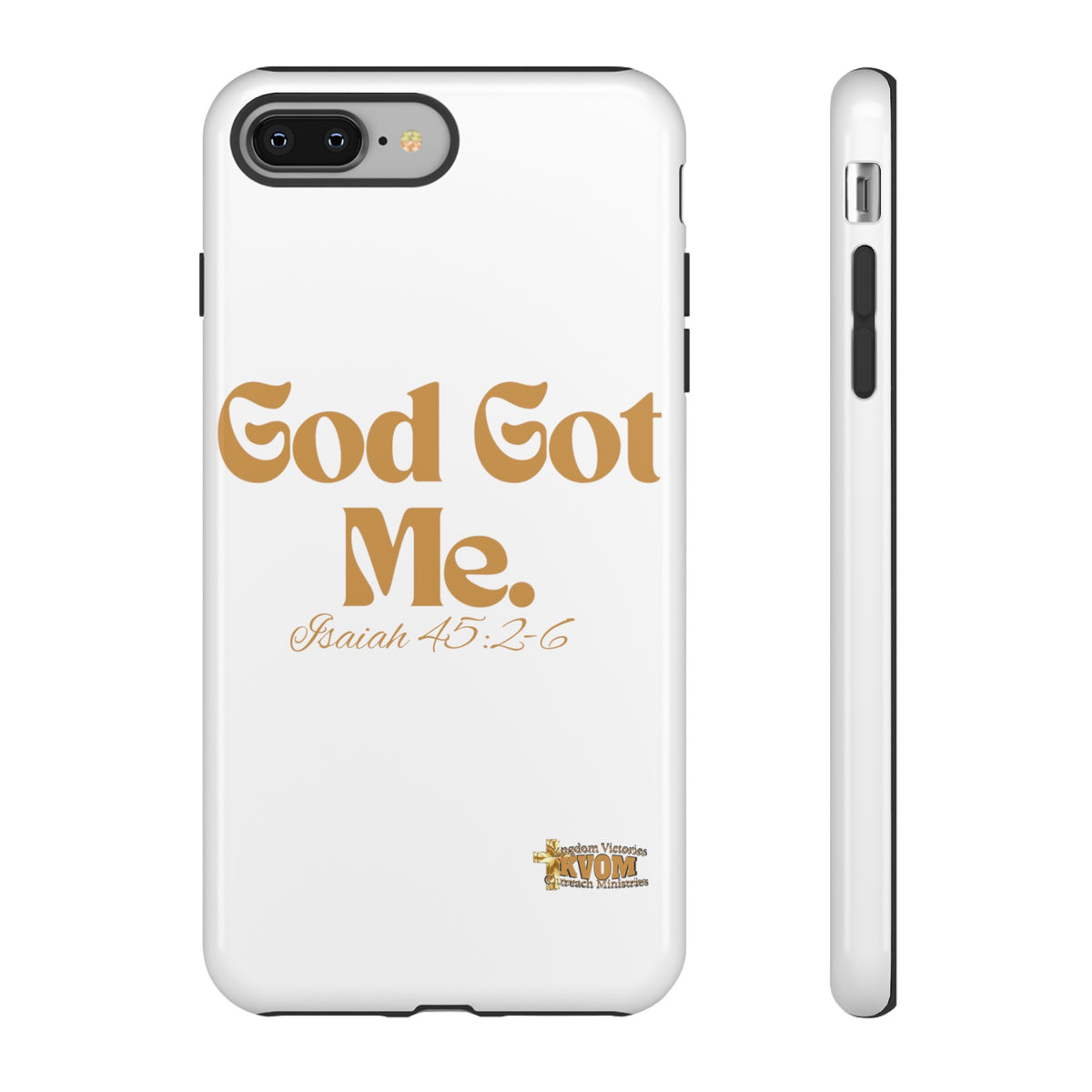 God Got Me KVOM Tough Case, Gold Print