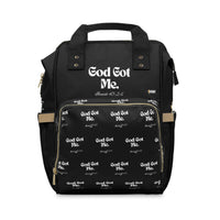 God Got Me KVOM Diaper Backpack, Black