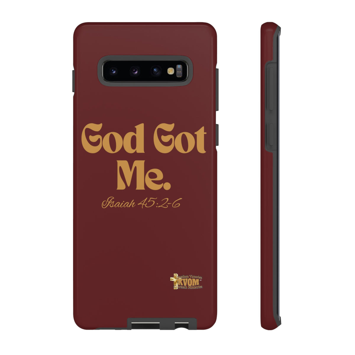 God Got Me KVOM Tough Case, Gold Print