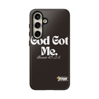 God Got Me KVOM Tough Case, White Print