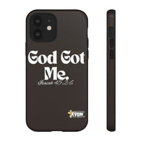 God Got Me KVOM Tough Case, White Print