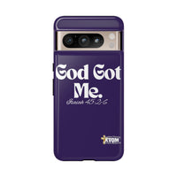 God Got Me KVOM Tough Case, White Print