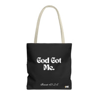 God Got Me Tote Bag: Black & White