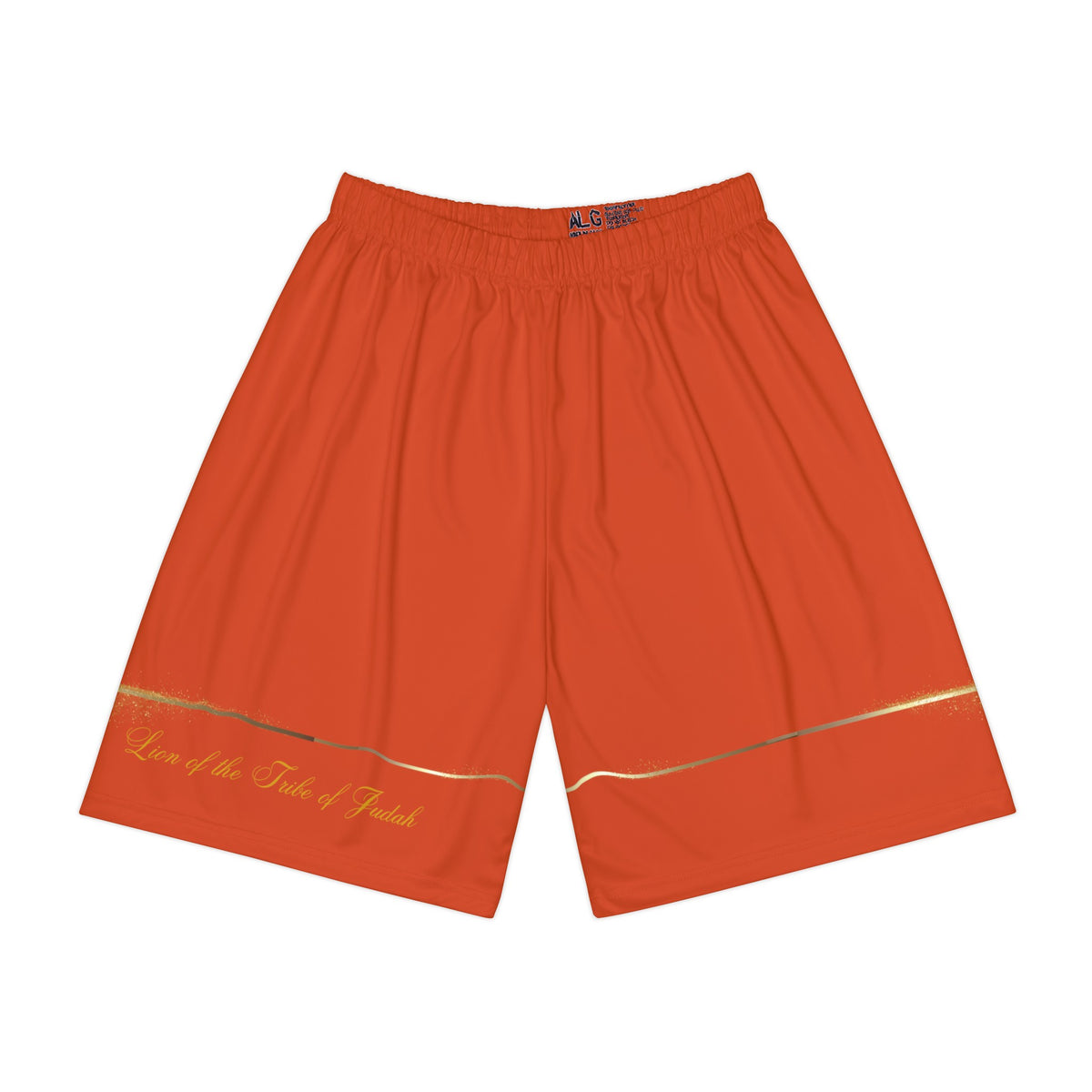 Lion of the Tribe Judah Men’s Sports Shorts, Orange