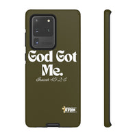 God Got Me KVOM Tough Case, White Print