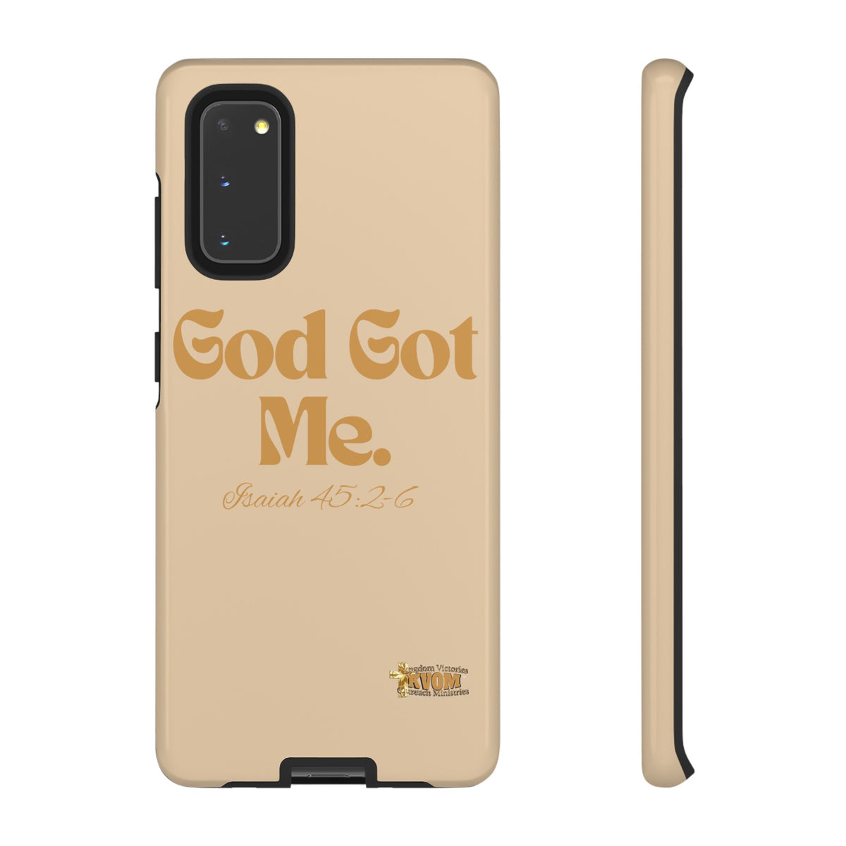 God Got Me KVOM Tough Case, Gold Print