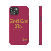 God Got Me KVOM Tough Case, Gold Print