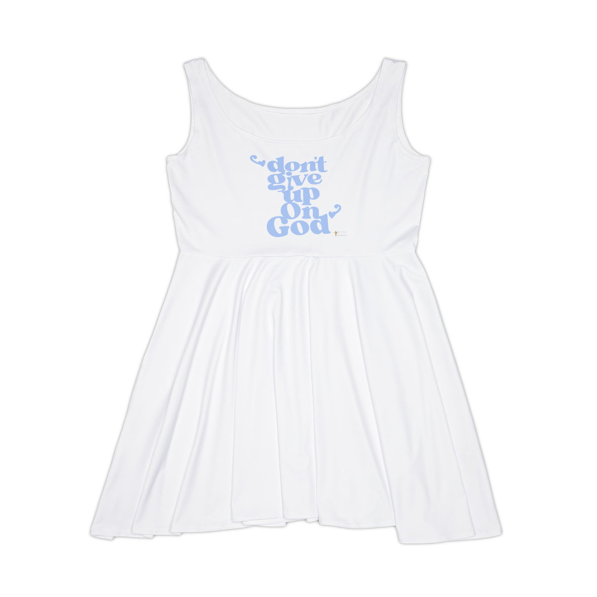 Don't Give Up On God Women's Skater Dress, White