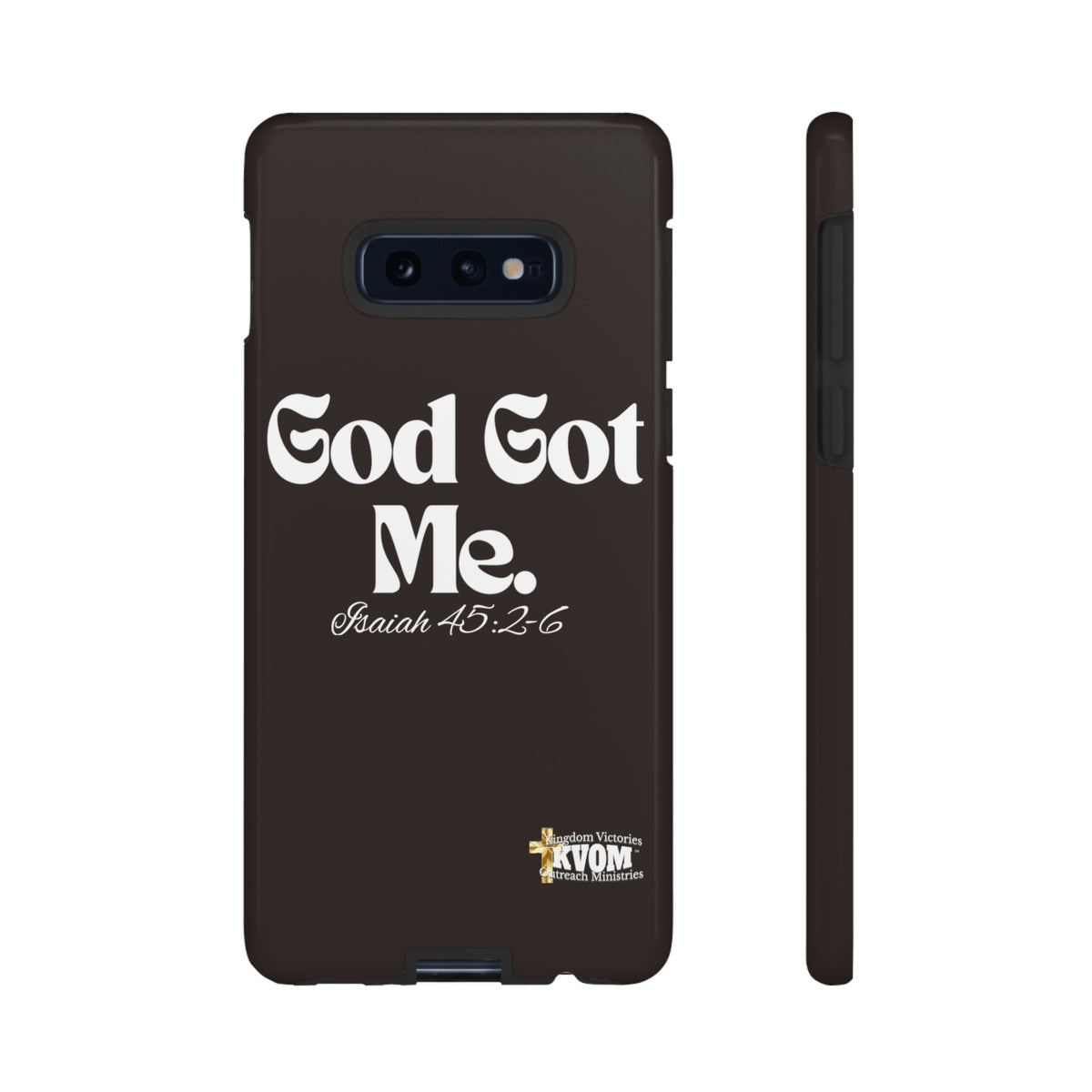 God Got Me KVOM Tough Case, White Print