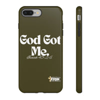 God Got Me KVOM Tough Case, White Print