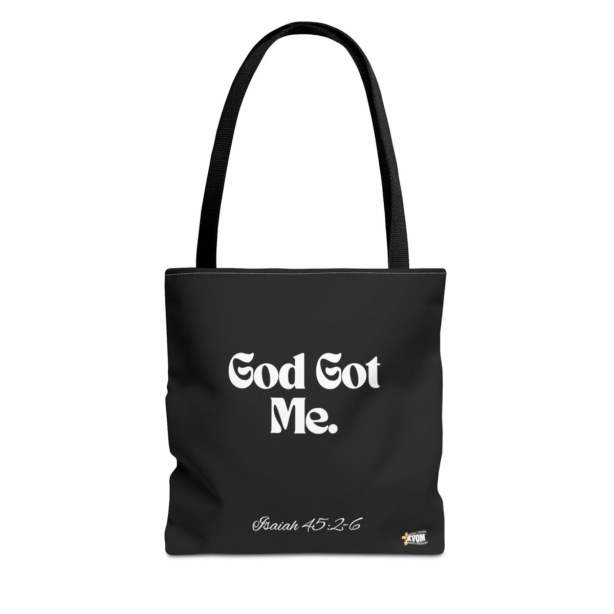 God Got Me Tote Bag: Black & White