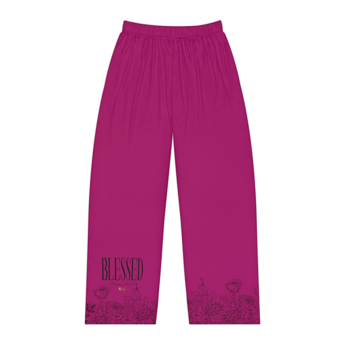 Stretched Series BLESSED Women's Comfy Pants, Deep Berry