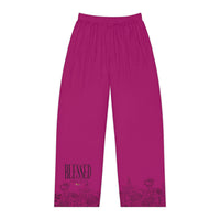 Stretched Series BLESSED Women's Comfy Pants, Deep Berry