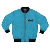 KVOM Logo Men's Bomber Jacket: Turquoise