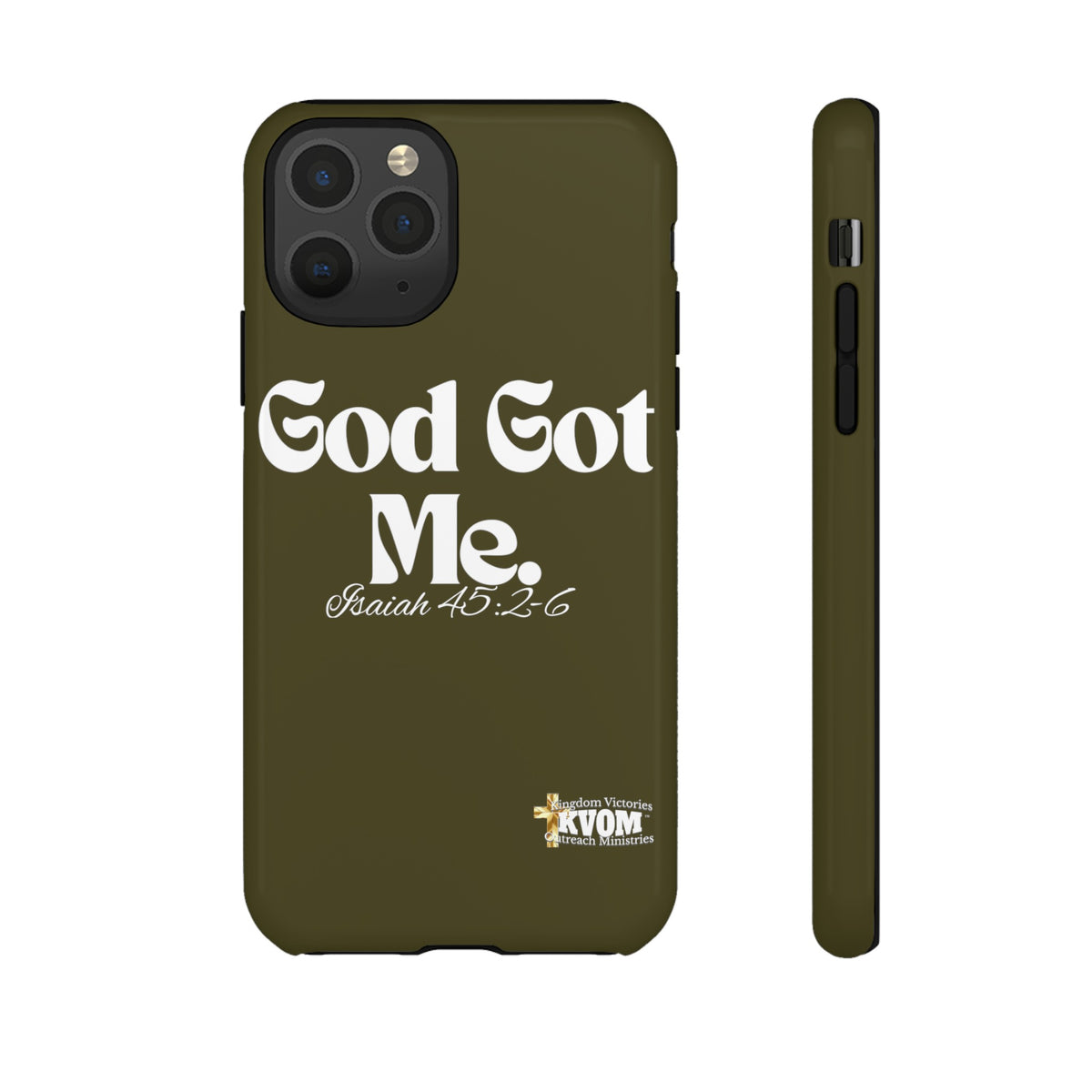 God Got Me KVOM Tough Case, White Print