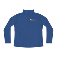 KVOM Logo Moses Temple Colored Ladies Zip-Collar Pullover