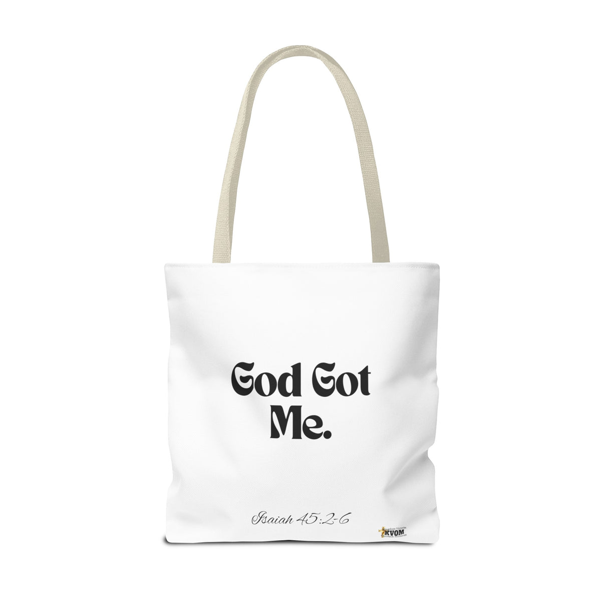 God Got Me Tote Bag White & Black