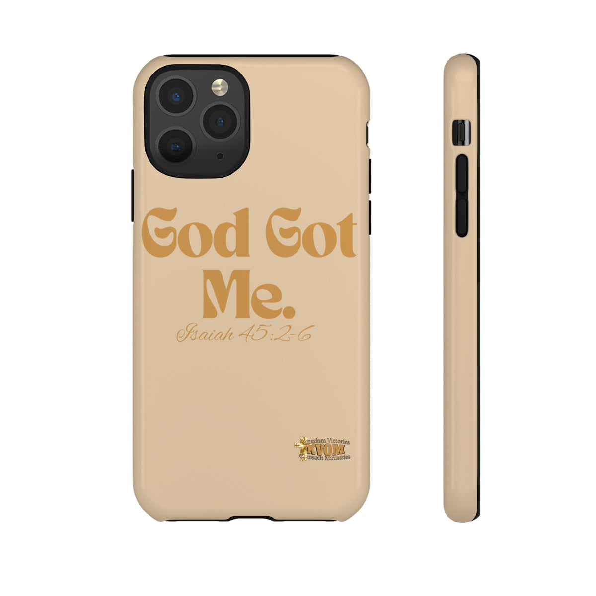 God Got Me KVOM Tough Case, Gold Print