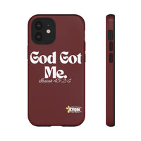 God Got Me KVOM Tough Case, White Print