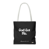 God Got Me Tote Bag: Black & White