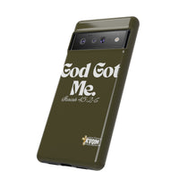 God Got Me KVOM Tough Case, White Print