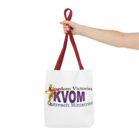 KVOM Logo Tote Bag, White, Moses Temple Colored Logo