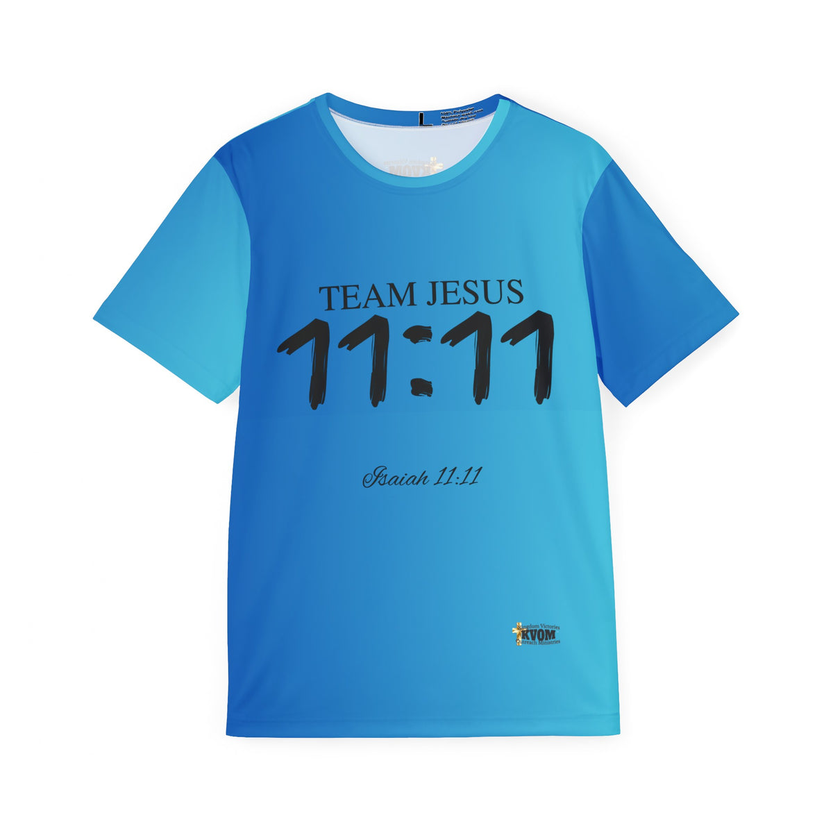 Team Jesus 11:11 Men's Jersey T-Shirt, Gradient Blue