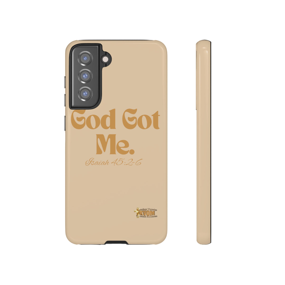 God Got Me KVOM Tough Case, Gold Print