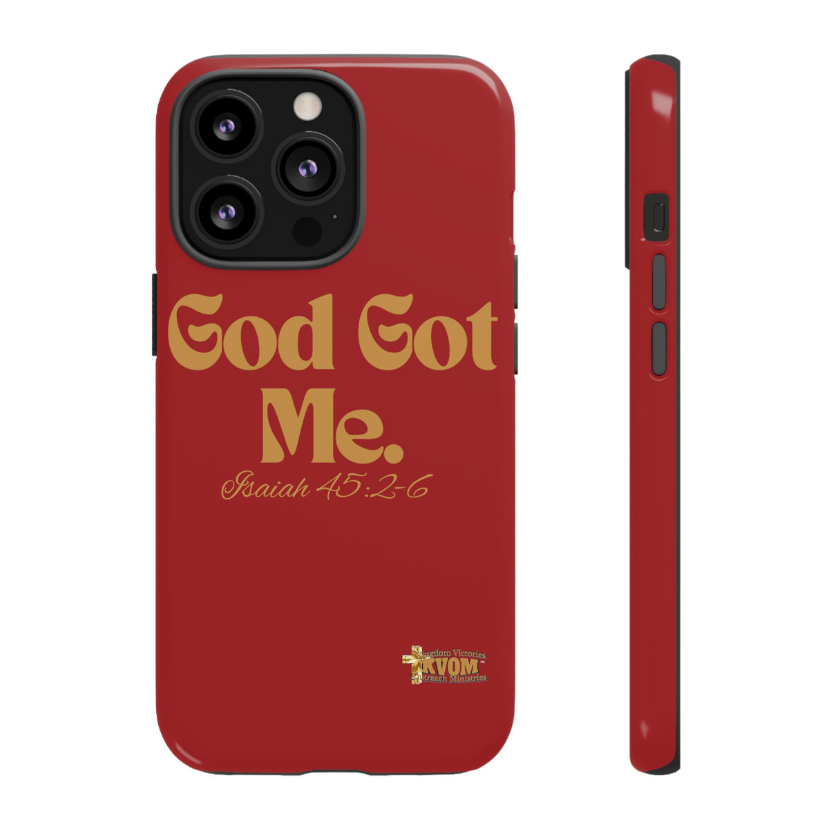 God Got Me KVOM Tough Case, Gold Print