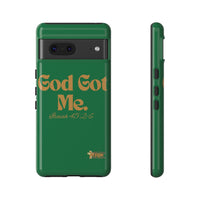 God Got Me KVOM Tough Case, Gold Print