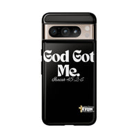 God Got Me KVOM Tough Case, White Print