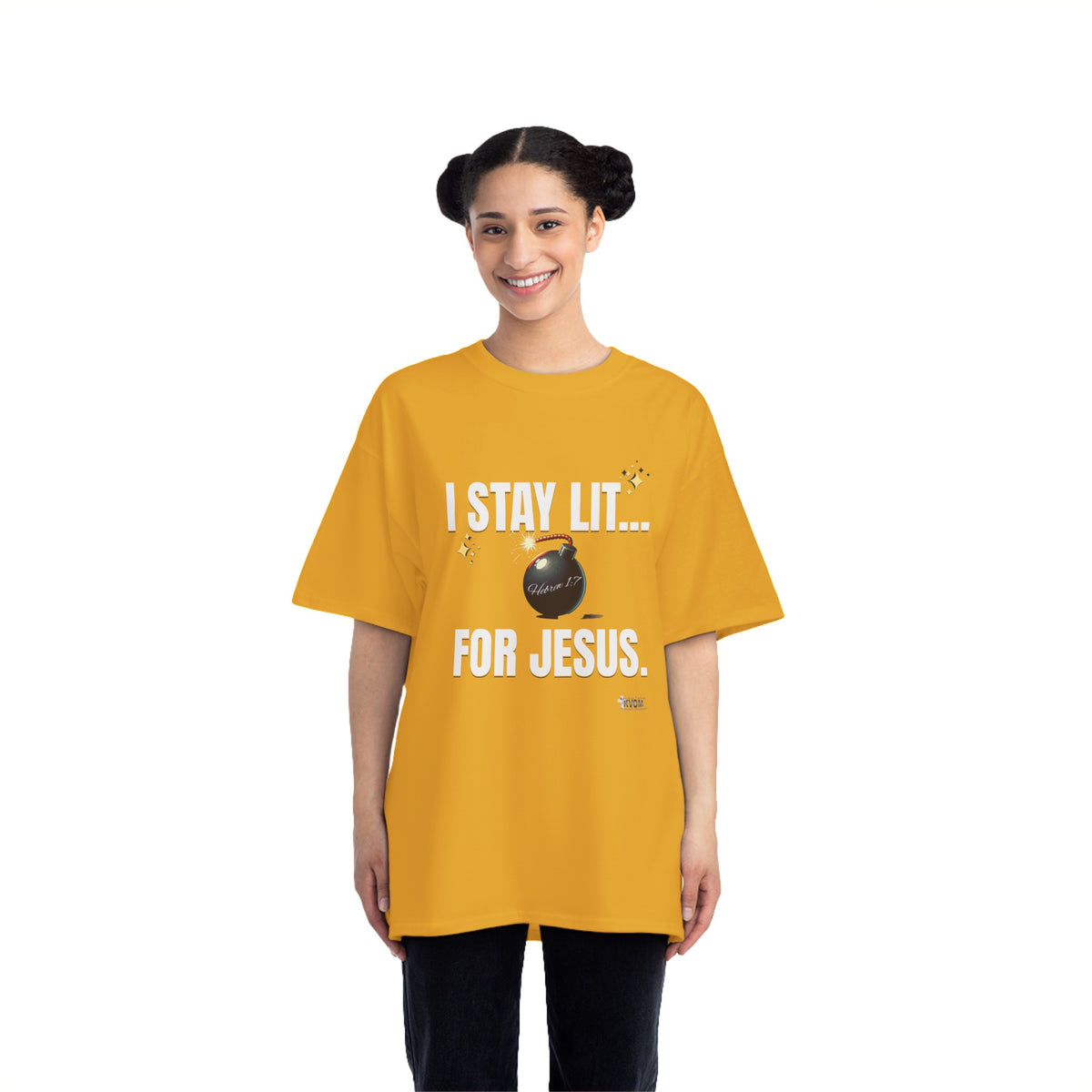 I Stay Lit For Jesus Relaxed Short-Sleeve T-Shirt