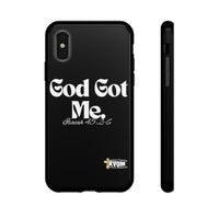 God Got Me KVOM Tough Case, White Print