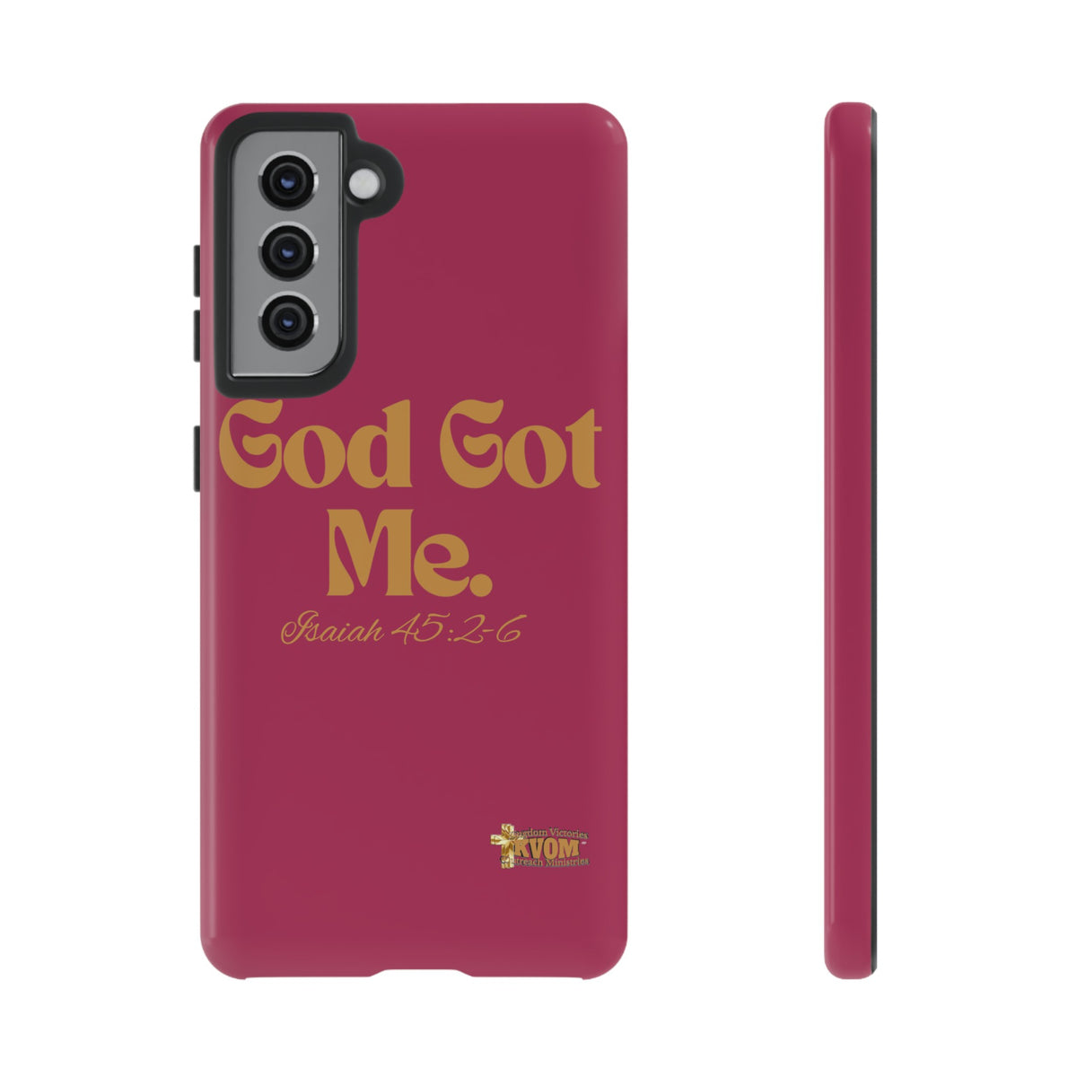 God Got Me KVOM Tough Case, Gold Print