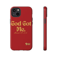 God Got Me KVOM Tough Case, Gold Print