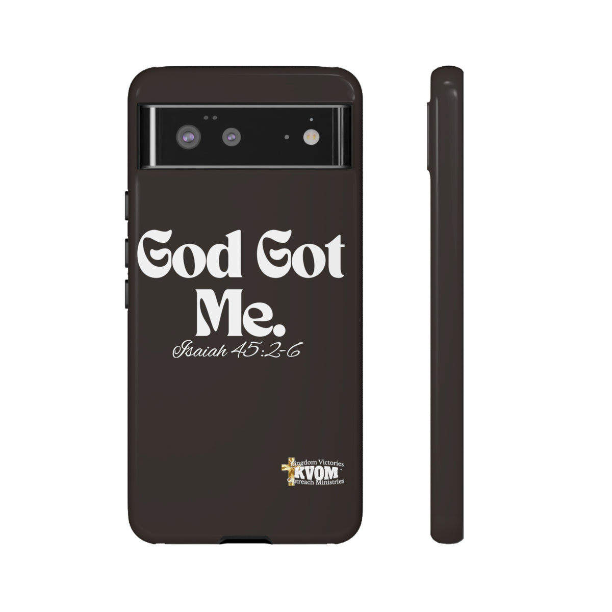 God Got Me KVOM Tough Case, White Print