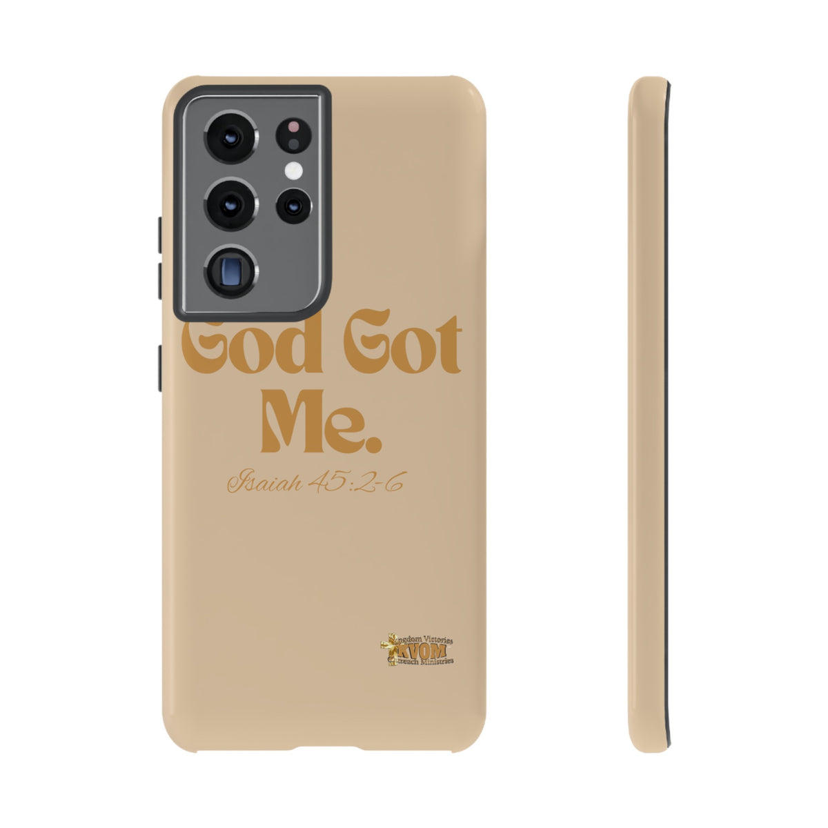 God Got Me KVOM Tough Case, Gold Print