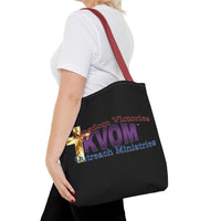 KVOM Logo Tote Bag, Black, Moses Temple Colored Logo