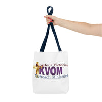 KVOM Logo Tote Bag, White, Moses Temple Colored Logo