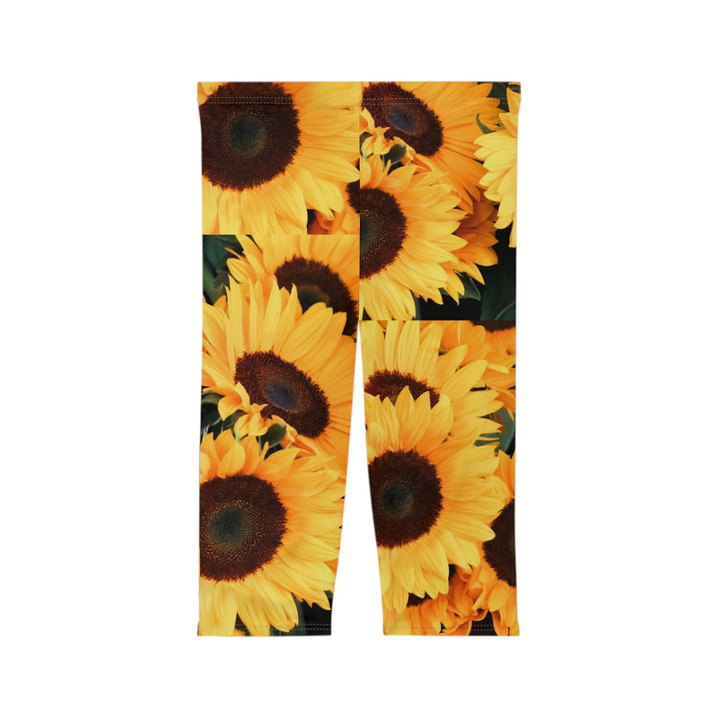 Loving Myself & Jesus Sunflowers Women’s Mid-Length Leggings