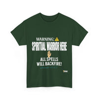 WARNING: Spiritual Warning Here T-Shirt, White Print