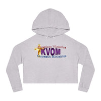 KVOM Logo Women’s Cropped Hoodie, Moses Temple Colored Logo