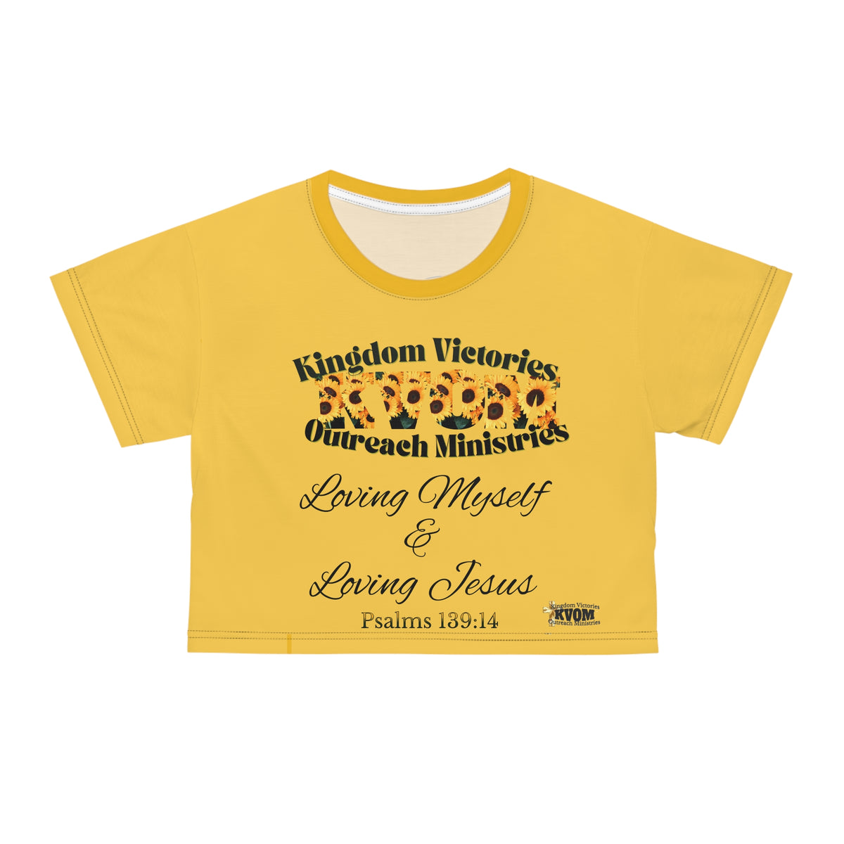 Loving Myself & Jesus Sunflowers Crop Top Shirt